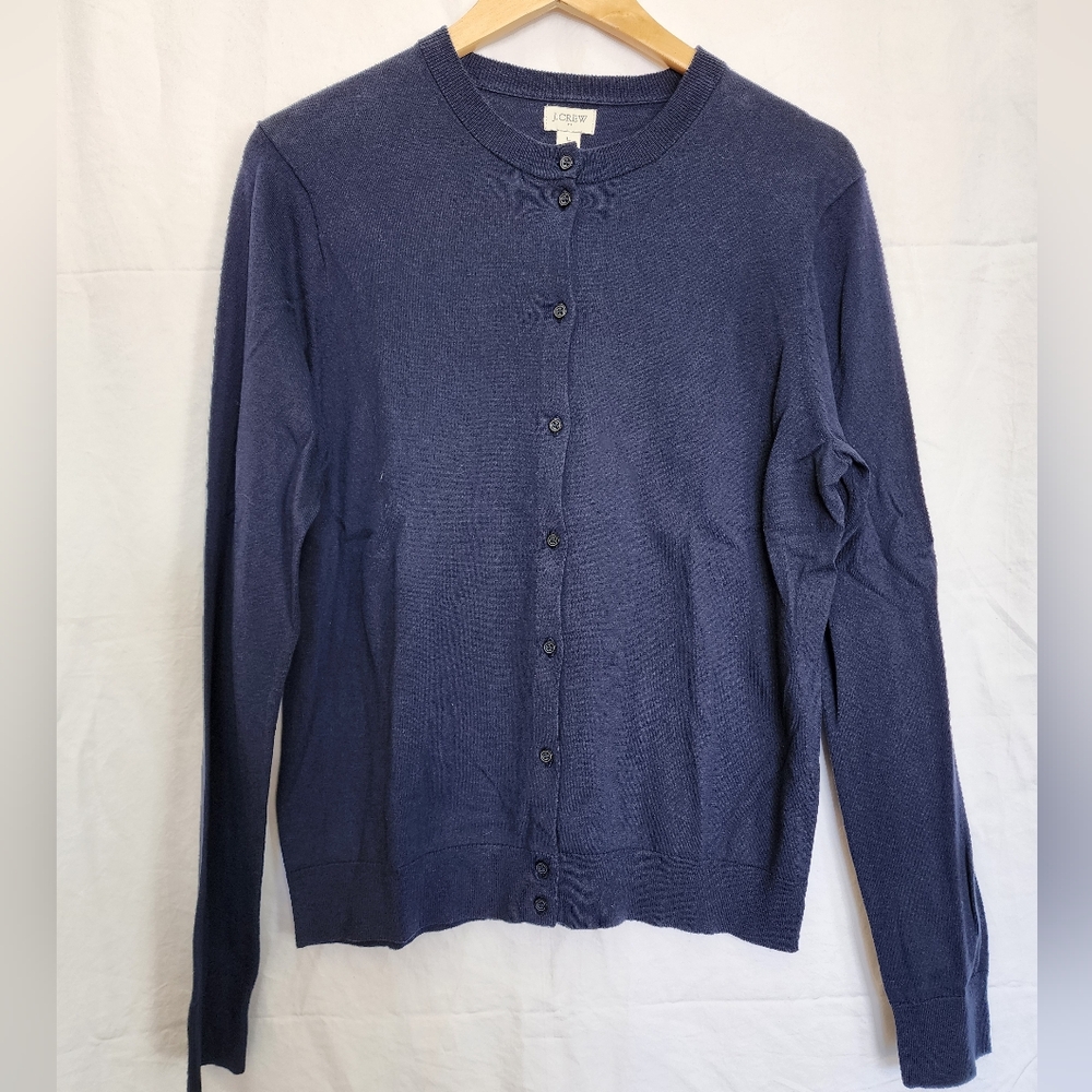 J Crew Navy Cardigan Sweater